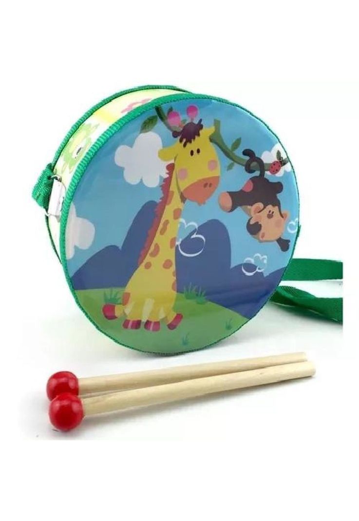 Tambor Musical de Madera para Niños y Bebés-4
