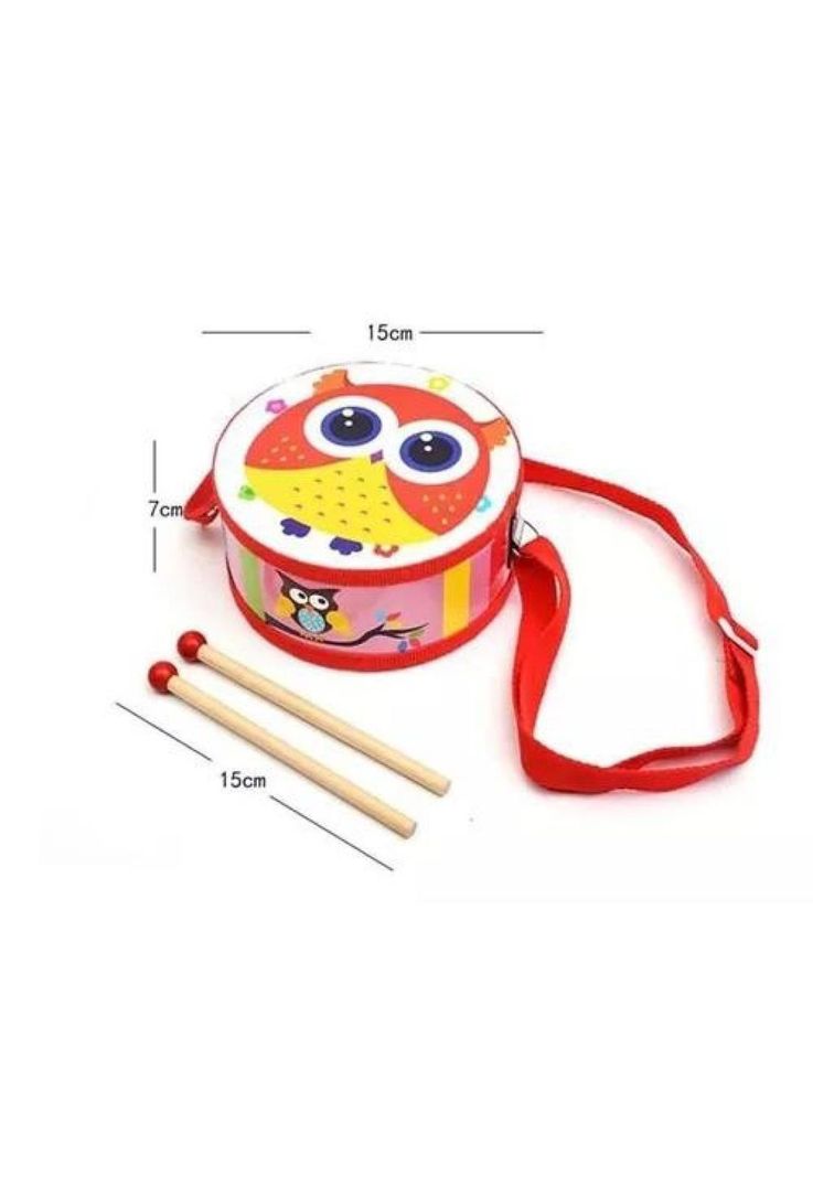 Tambor Musical de Madera para Niños y Bebés-5