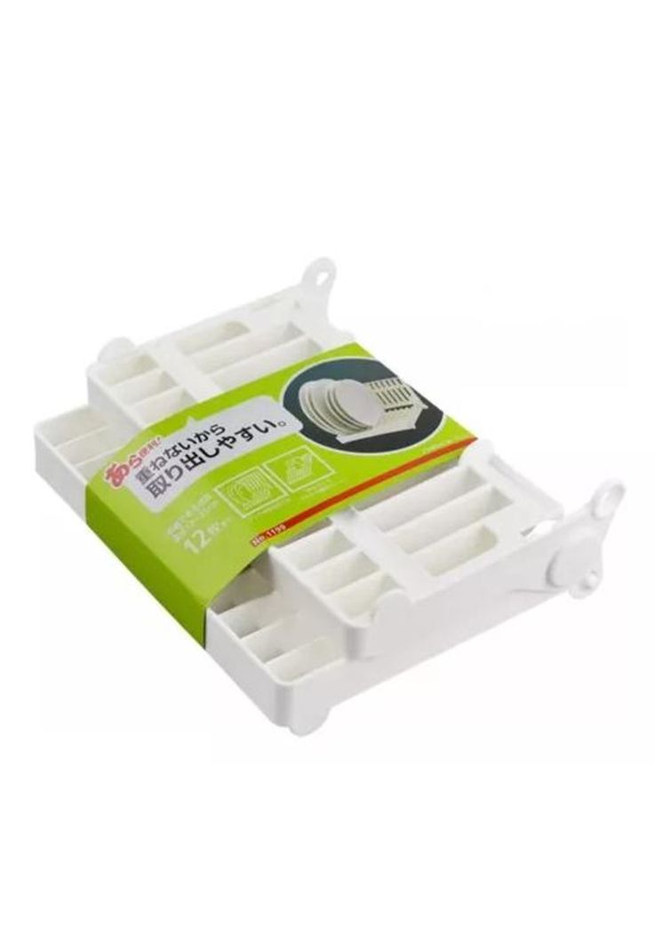 Secaplatos Escurridor - Estante Plegable, Organizador de Cocina, Color Blanco-1