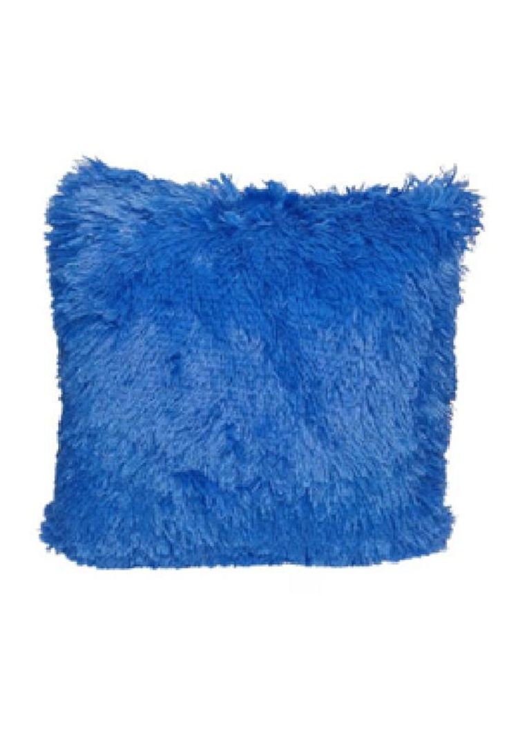 Pack 2 funda peluda decorativa color azul-0