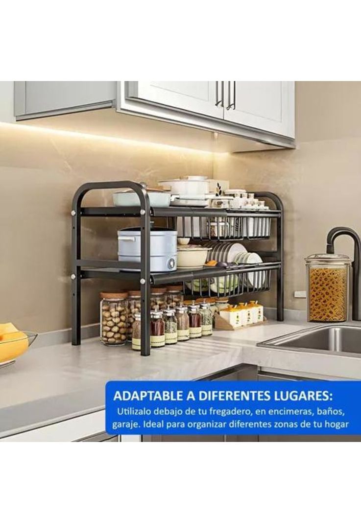  Organizador Modular Armable para Cocina NEgro-3
