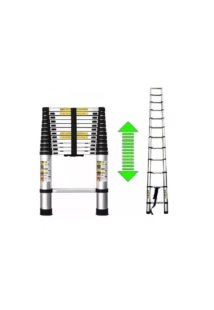 Escalera Aluminio Plegable 3.2mts 150kg Gris-1
