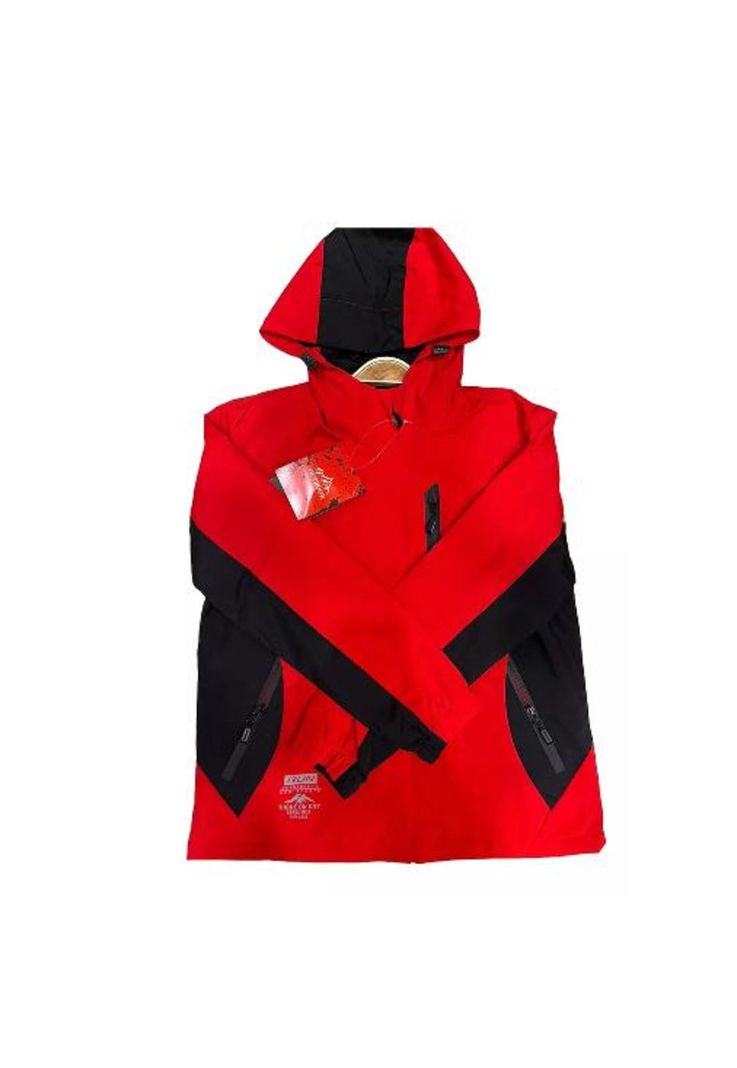 Chaqueta cortaviento deportiva ultra liviana micropolar rojo, talla S-0