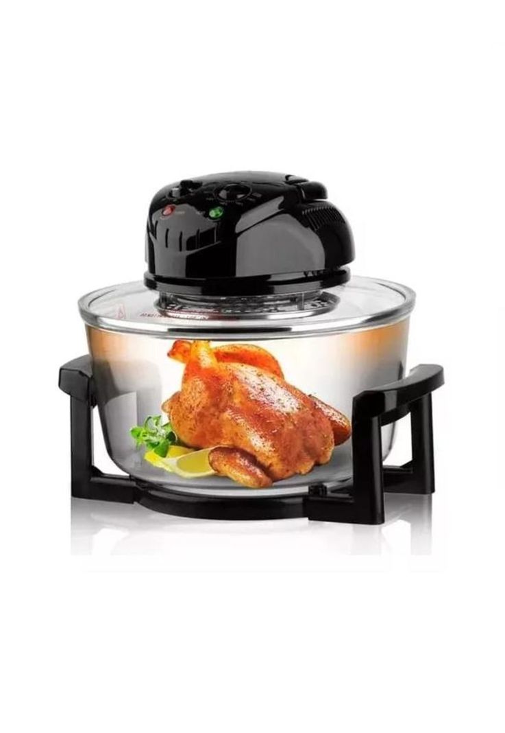 Horno freidora de aire halógena, cesta antiadherente, color negro-0