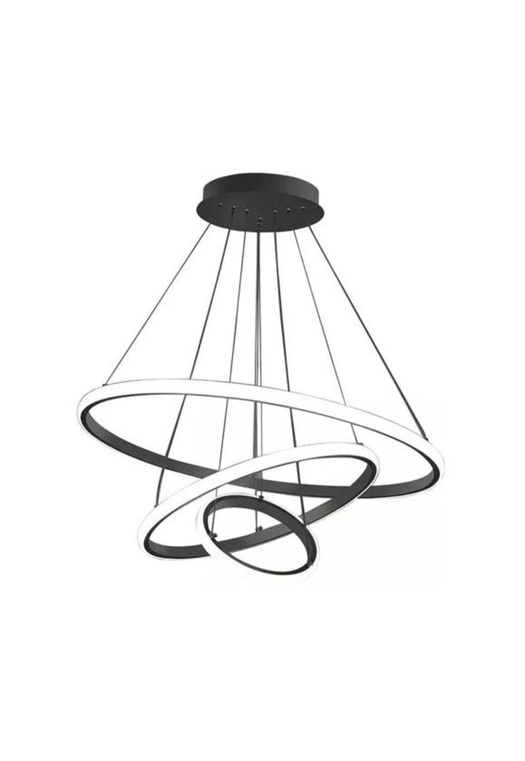 Lámpara de techo colgante led triple aro 80w multicolor-1