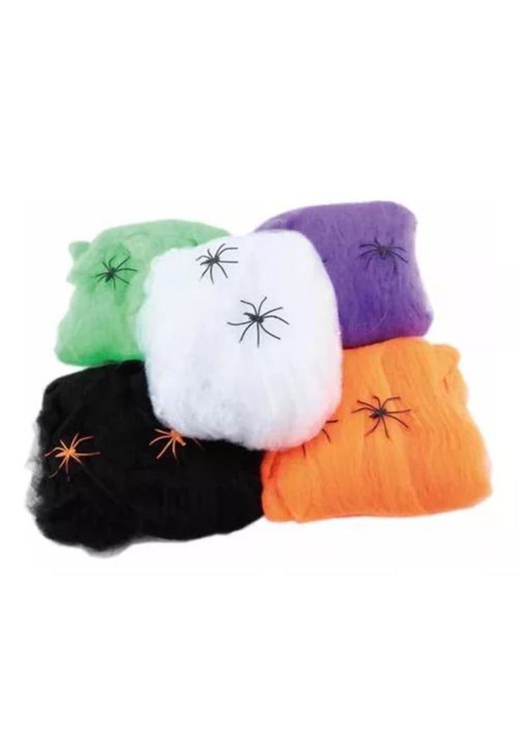 Telaraña artificial, pack de 12, decoración de Halloween elástica-0