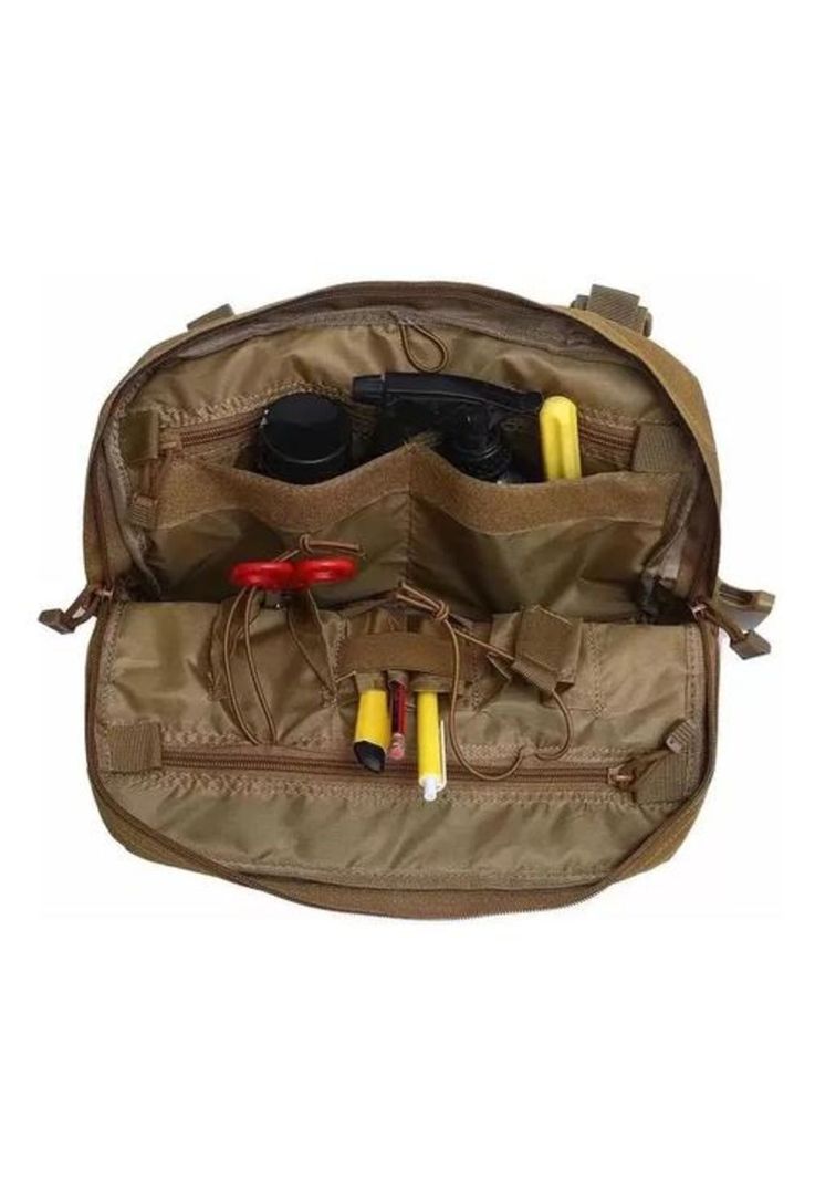 Banano táctico tipo pechera militar color café-2