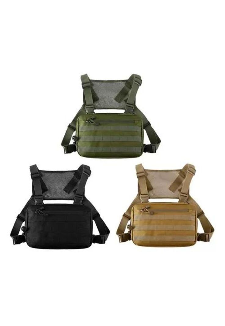 Banano táctico tipo pechera militar color café-3