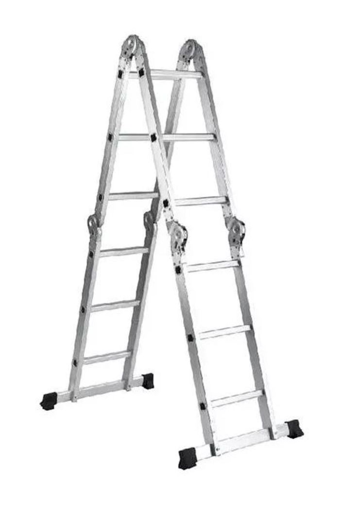 Escalera multifuncional 12 peldaños 4x3 color metal-0