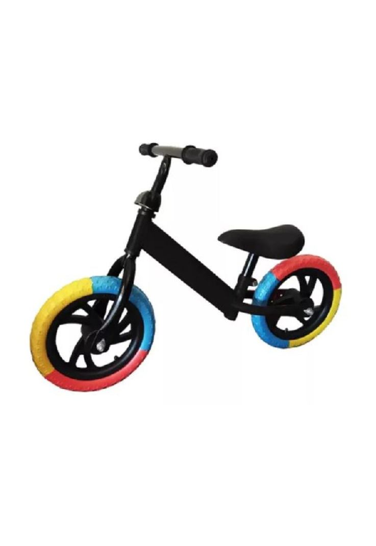 Bicicleta De Equilibrio Sin Pedales De Aprendizaje Niños Negra rueda Colores-0