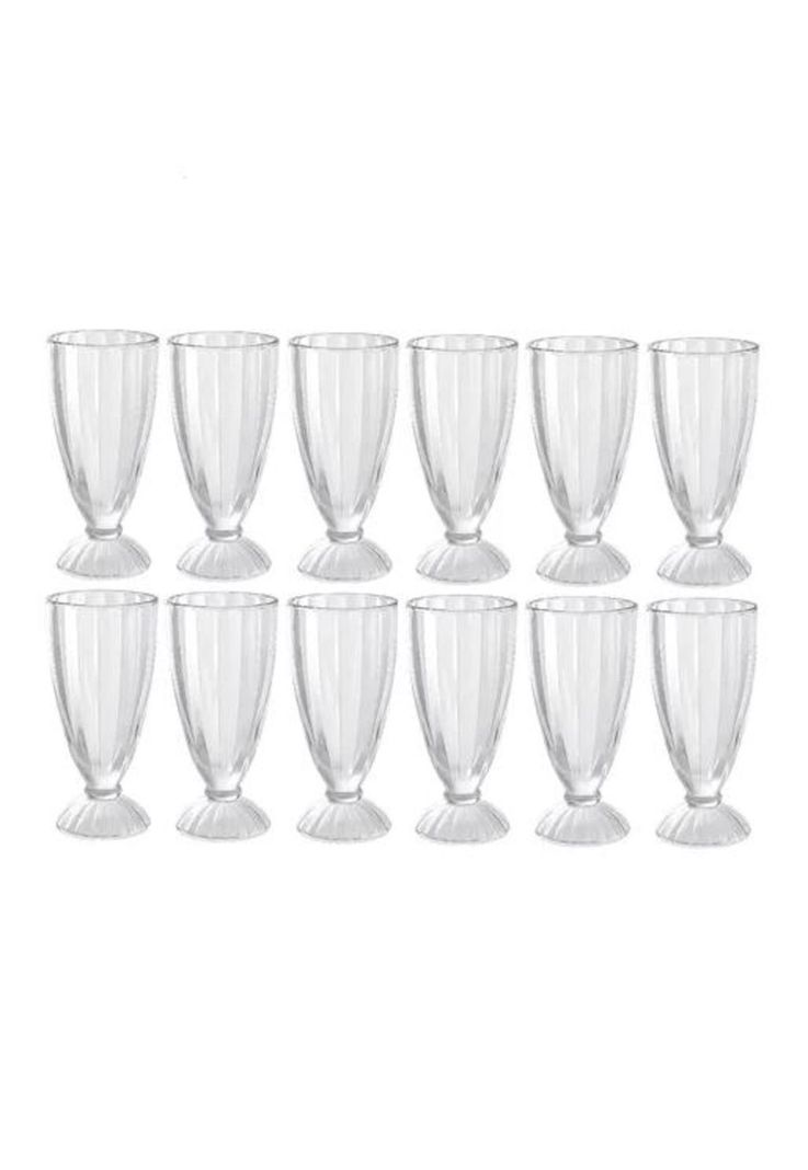 Set 12 Copas Milk Shake Helado Malteadas Postre Global-6