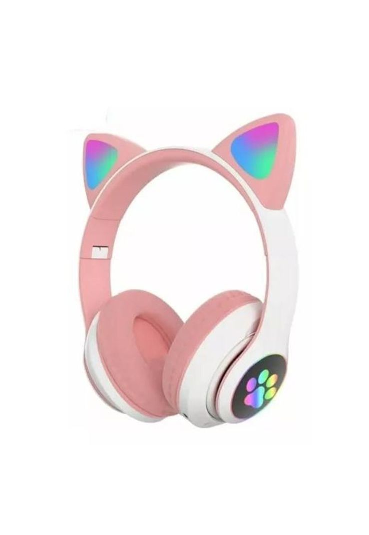 Auriculares gamer inalámbricos CAT Gaming STN-28 rosa LED-0