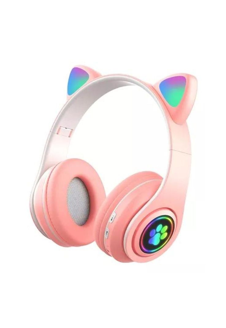 Auriculares gamer inalámbricos CAT Gaming STN-28 rosa LED-1