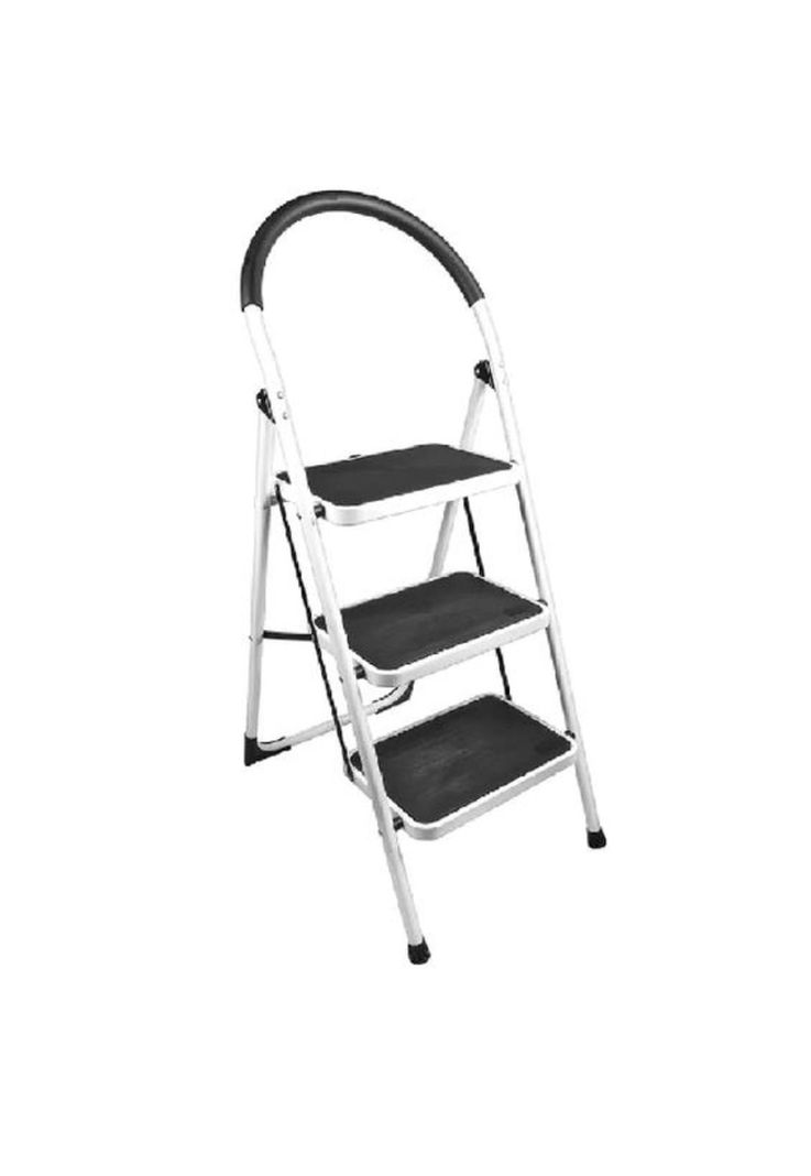 Escalera Plegable Antideslizantes Color Blanco-0