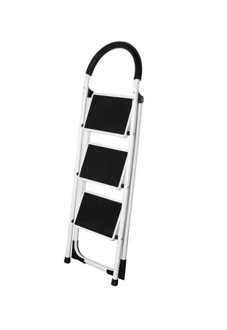 Escalera Plegable Antideslizantes Color Blanco-2