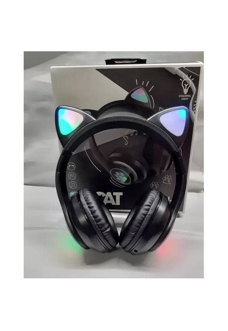Auriculares gamer inalámbricos CAT Gaming STN-28 negro LED-2