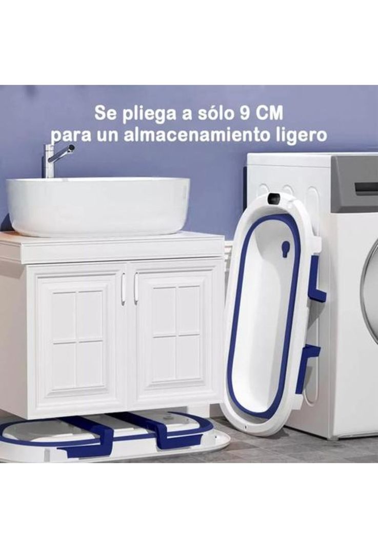 Tina bebé bañera plegable con malla reforzada, rosado-4