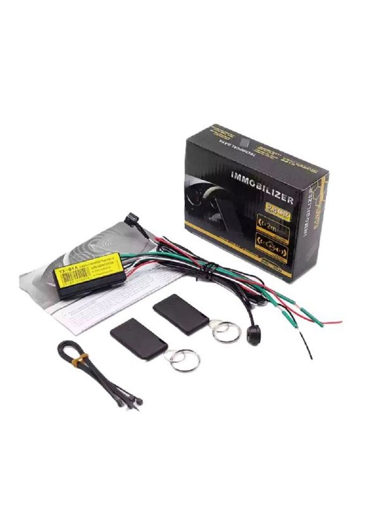 Inmovilizador para auto antirrobo cortacorriente, color negro-1