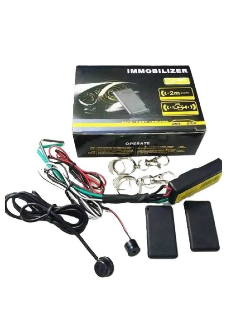 Inmovilizador para auto antirrobo cortacorriente, color negro-2
