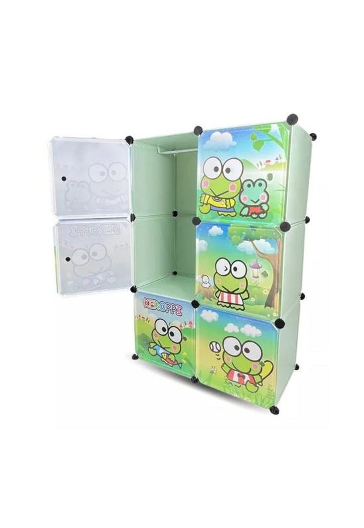 Closet organizador para niños, color verde-0