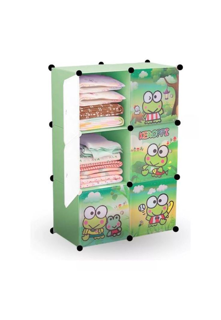 Closet organizador para niños, color verde-1