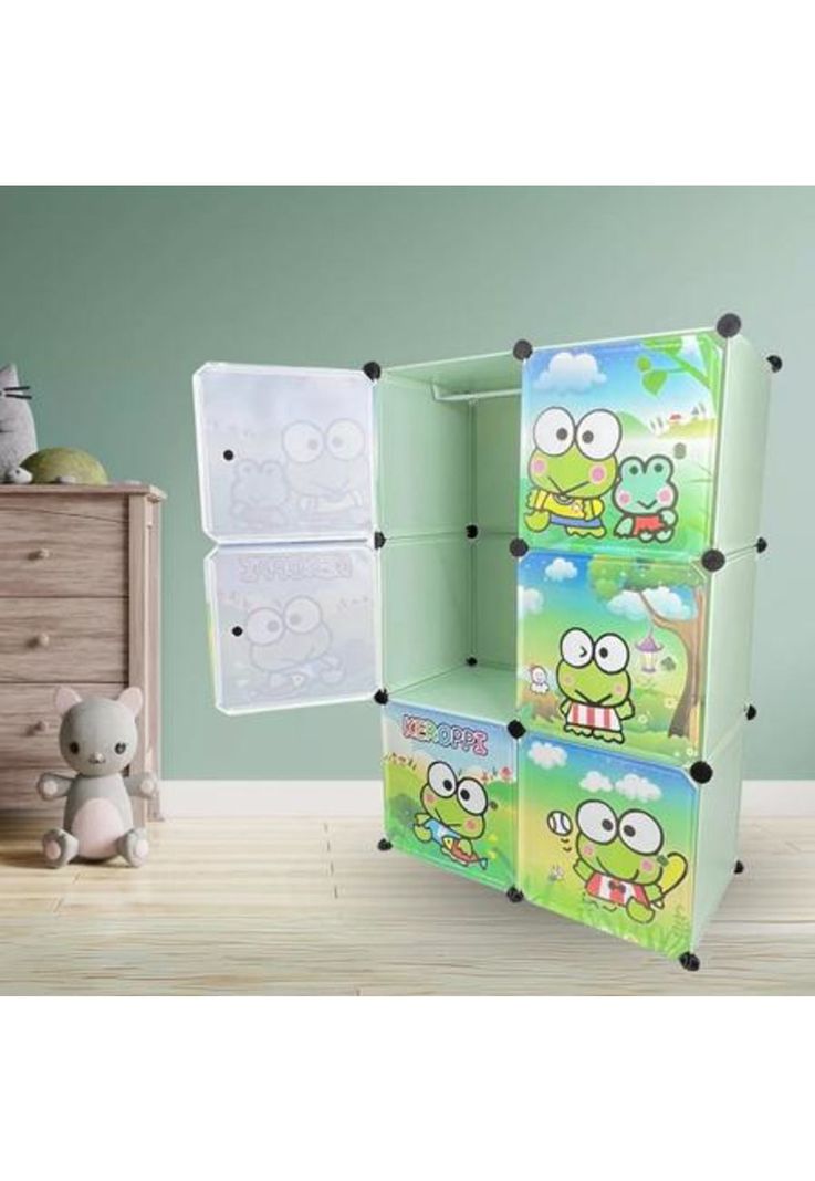Closet organizador para niños, color verde-2