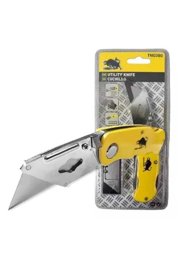 Cuchillo Cartonero Retráctil - Tipo Navaja, Repuesto de 6 Hojas-0