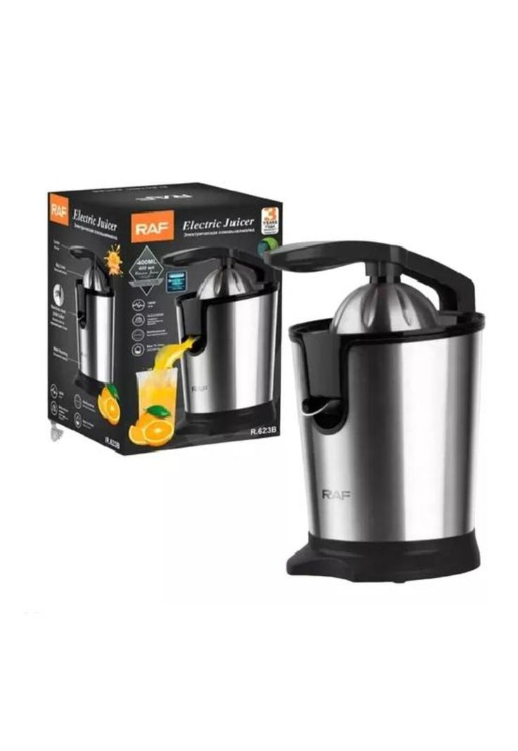 Exprimidor de cítricos limón/naranja eléctrico 180w, color plateado-3