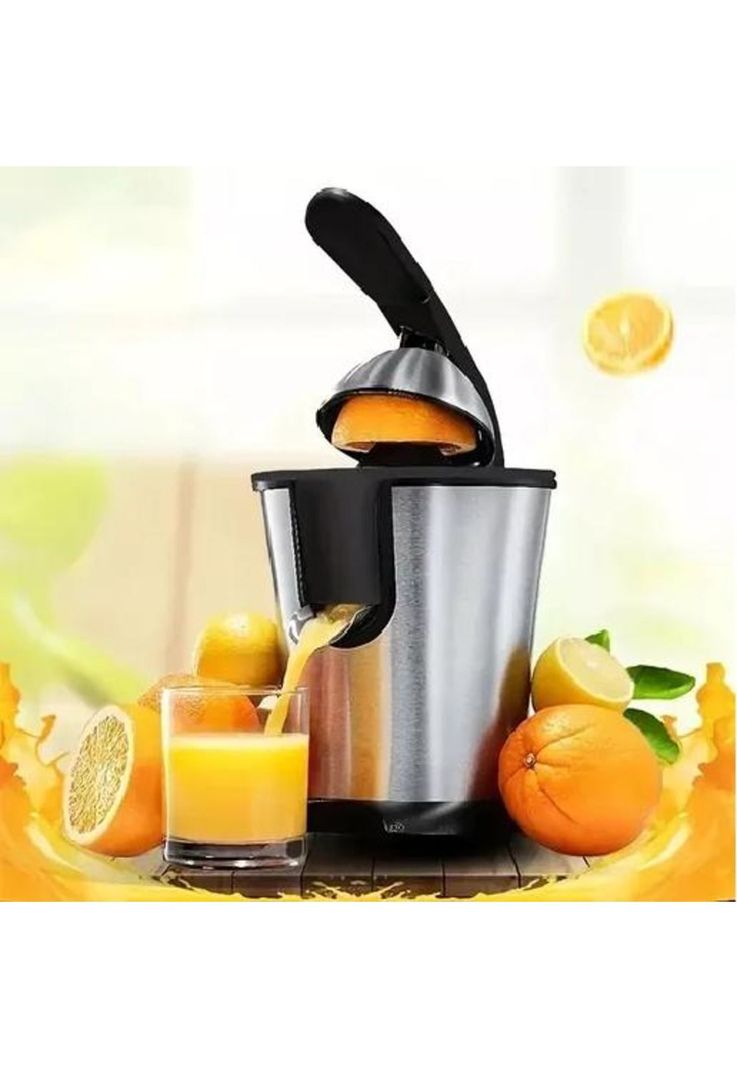 Exprimidor de cítricos limón/naranja eléctrico 180w, color plateado-6