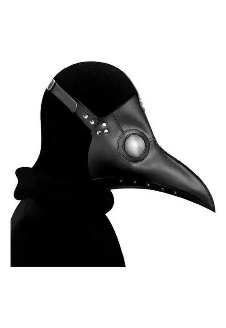 Accesorios de cosplay, máscara de peste de Halloween, color negro-0
