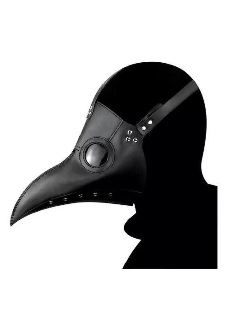 Accesorios de cosplay, máscara de peste de Halloween, color negro-1