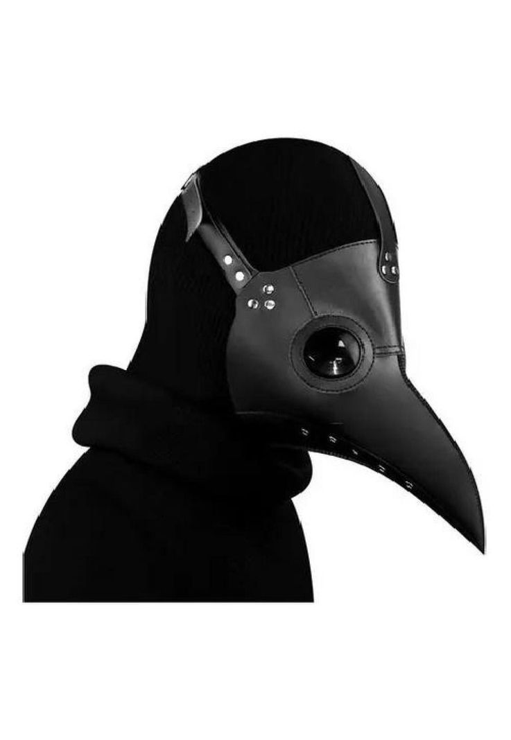 Accesorios de cosplay, máscara de peste de Halloween, color negro-2
