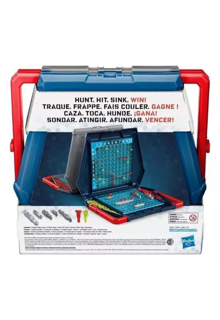 Juego de mesa Hasbro batalla naval classic con accesorios 3+ negro-2