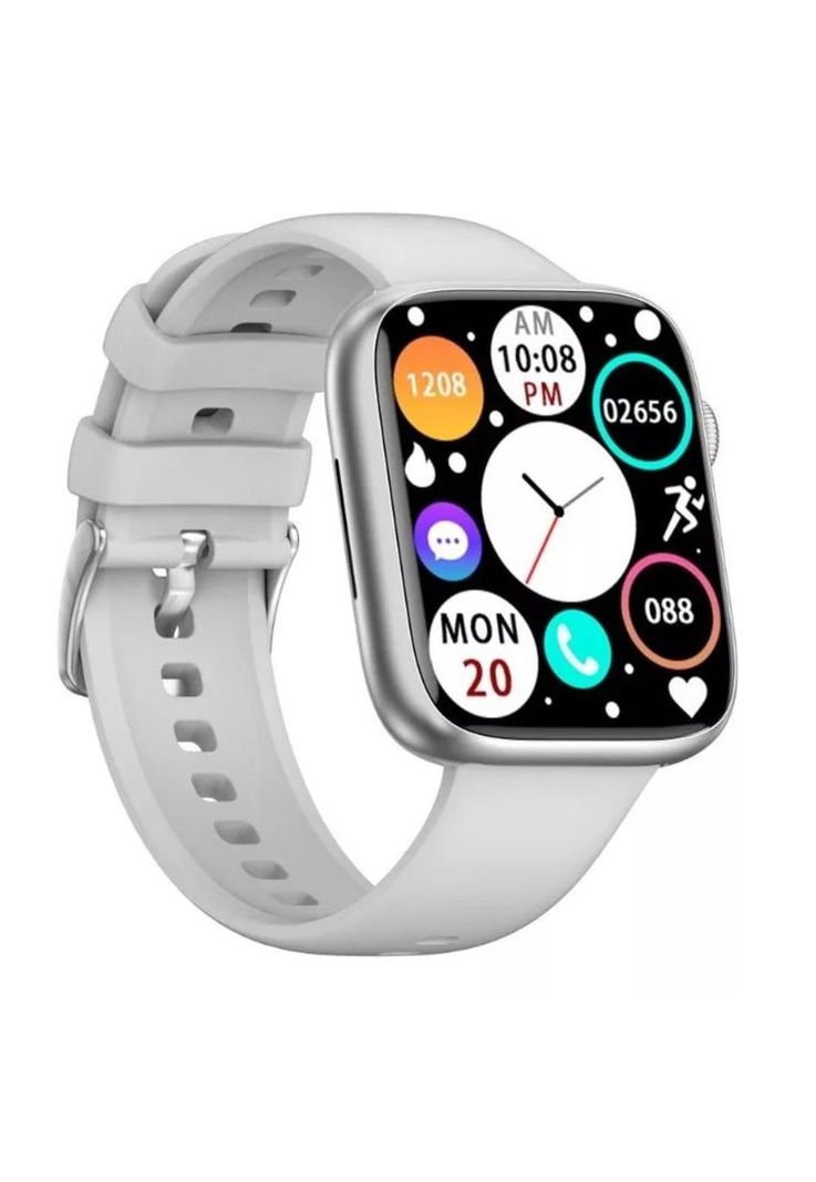 Smartwatch reloj inteligente bluetooth llamadas plateado-1