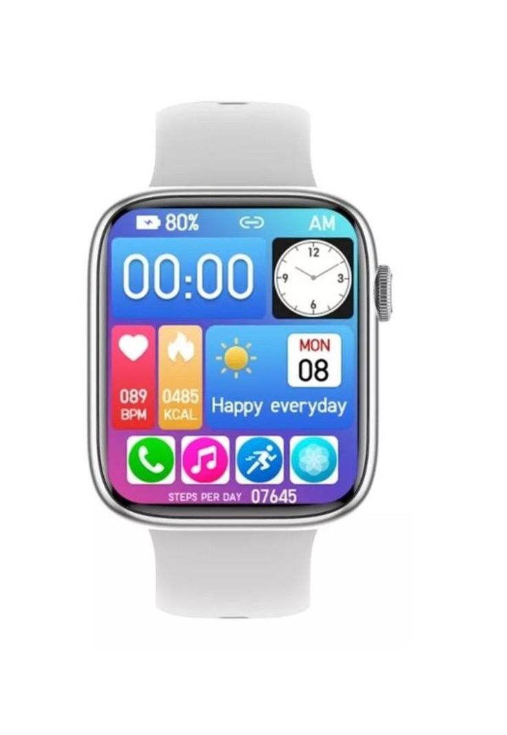 Smartwatch reloj inteligente bluetooth llamadas plateado-3