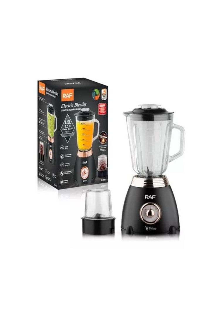 Licuadora jugera tritura hielo, taza de vidrio, color negro-3