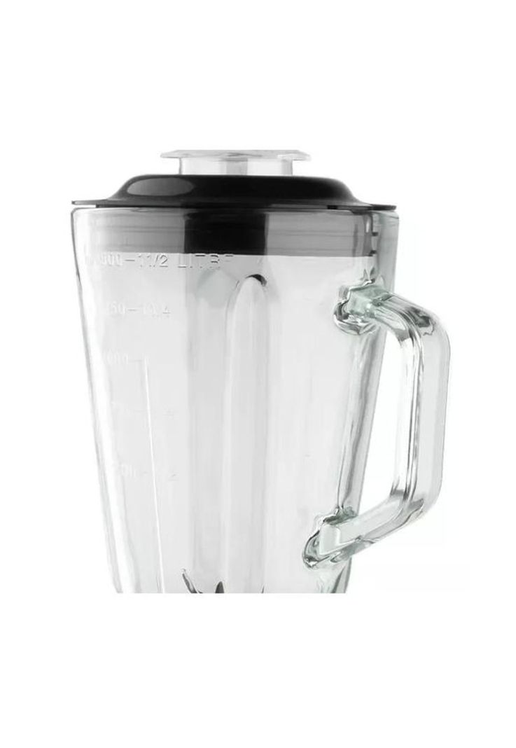 Licuadora jugera tritura hielo, taza de vidrio, color negro-4