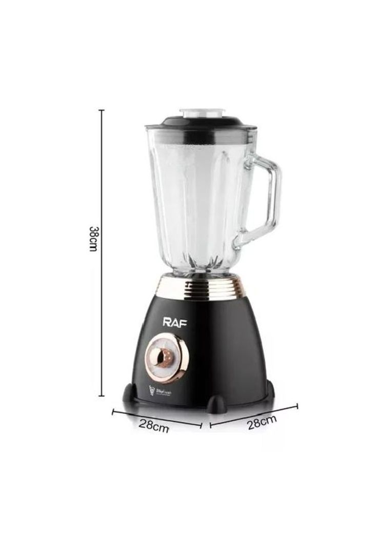 Licuadora jugera tritura hielo, taza de vidrio, color negro-6