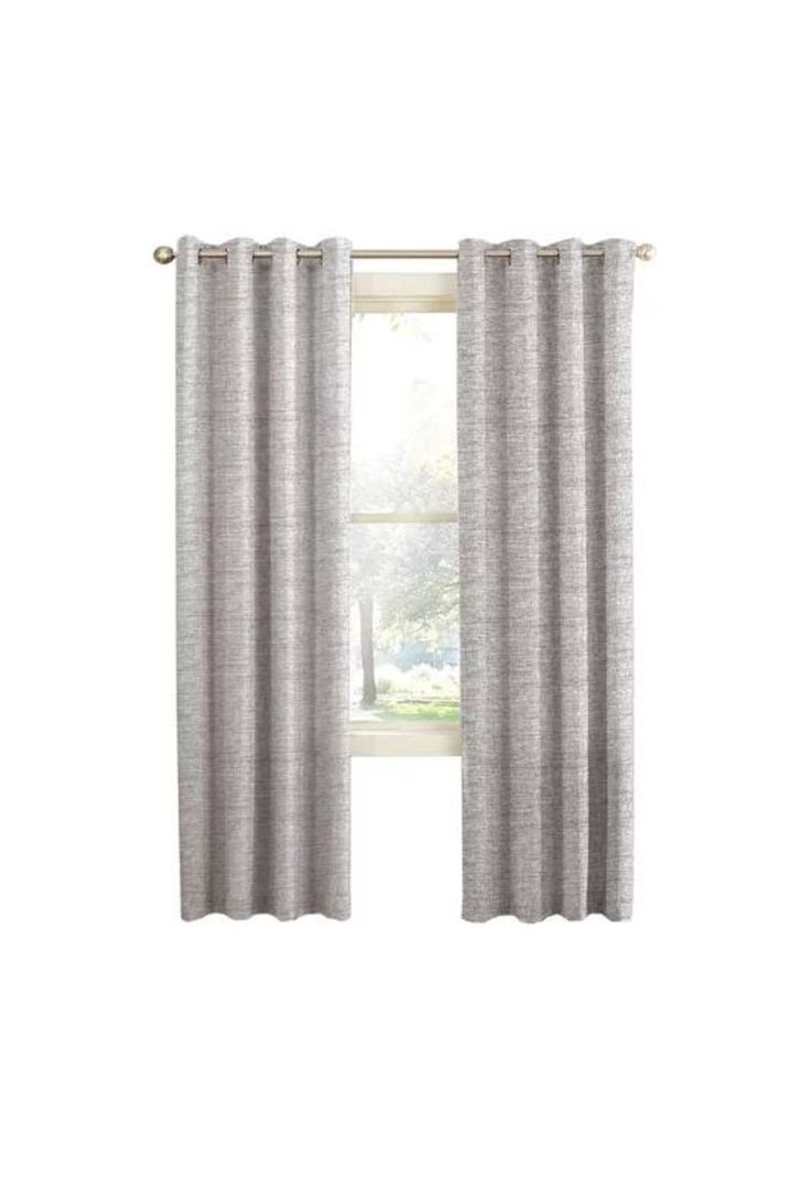 Cortina Blackout 100% 2 Paños 140x220cm Textura Lino Gris Claro-0