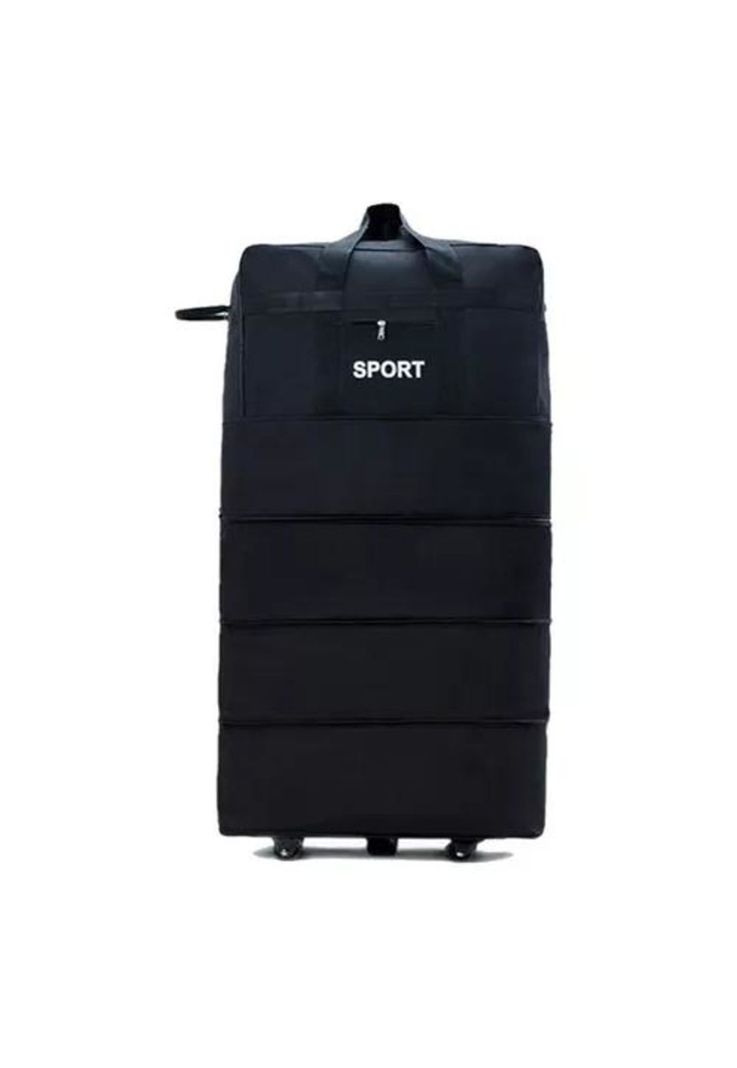 Bolso con 5 ruedas, talla ajustable, con cremallera, color negro-0