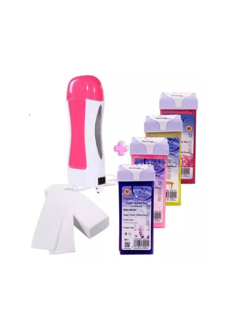 Calentador de cera depilatoria Vida Buenas kit depilación 220V, color rosa-1