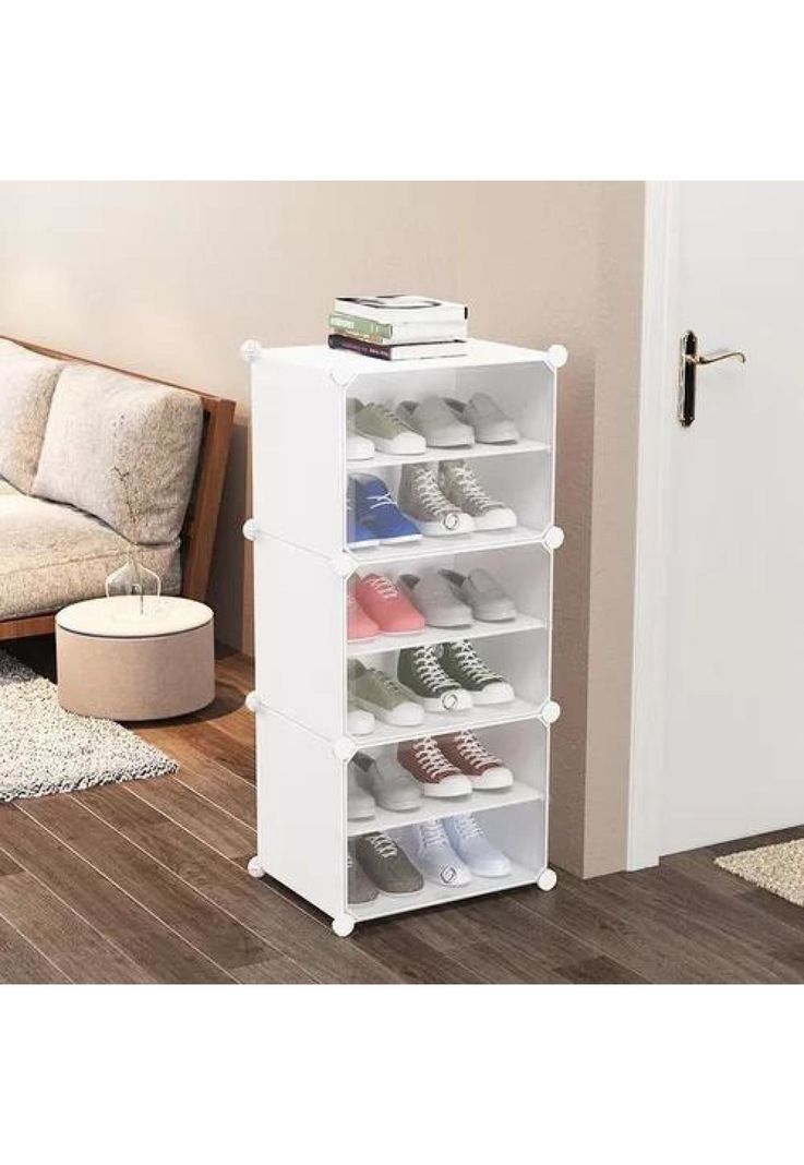 Zapatero organizador armable combinación libre 6n blanco-0