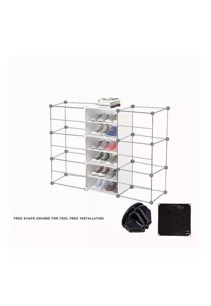 Zapatero organizador armable combinación libre 6n blanco-1