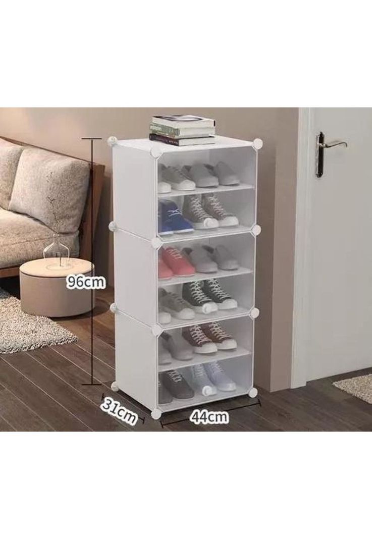 Zapatero organizador armable combinación libre 6n blanco-2