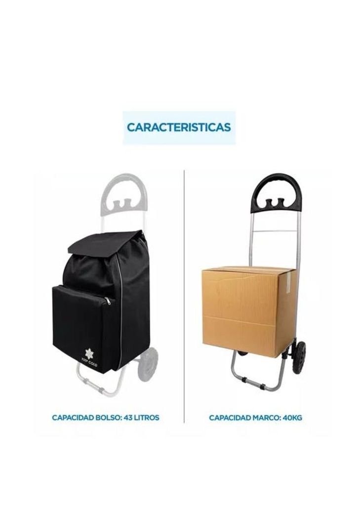 Carrito de compras plegable 47 L color negro-5