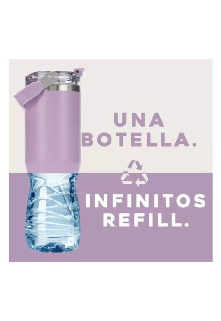 Vaso tumbler mug térmico, botella de agua, buffer, acero inoxidable, lila-1