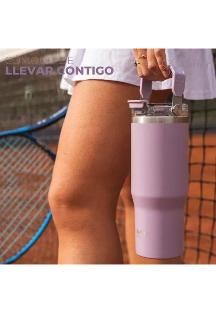 Vaso tumbler mug térmico, botella de agua, buffer, acero inoxidable, lila-3
