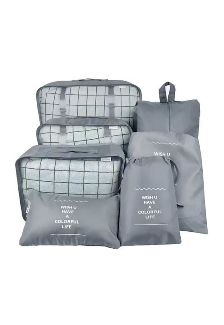 Bolsas de Viaje Organizador 7 en 1 - Color Gris-0