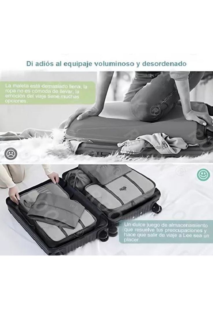 Bolsas de Viaje Organizador 7 en 1 - Color Gris-3