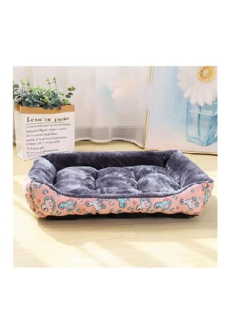 Cama ultrasuave para mascotas hasta 5 kg rosa-1